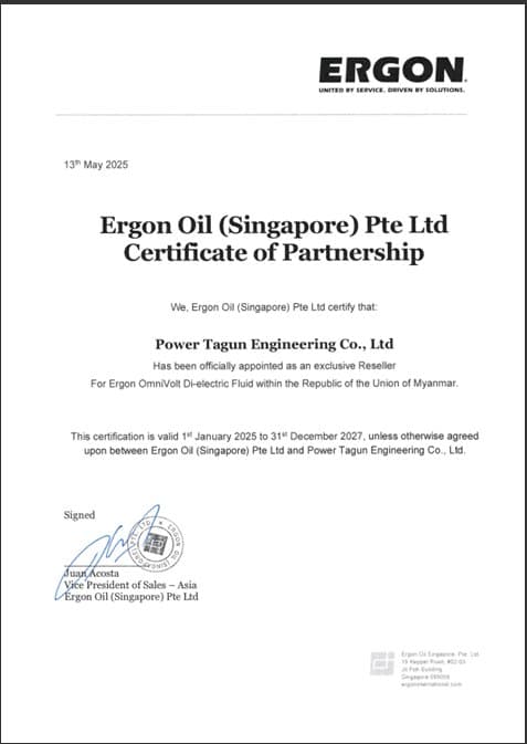 Ergon Oil (Singapore) Pte Ltd certificate of partnership